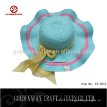 2015 новые дизайны дамы Floppy Bow Sun Hat